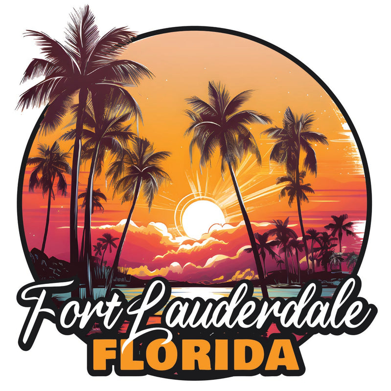 Fort Lauderdale Florida Souvenir Decoratve Flat Magnet or Sticker 2-Inch