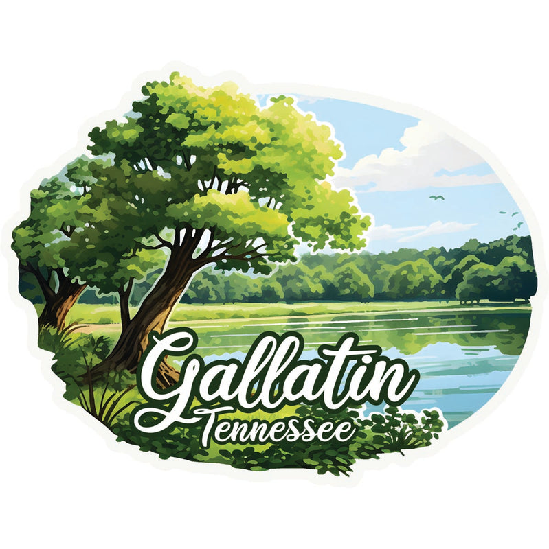 Gallatin Tennessee Souvenir Decoratve Flat Magnet or Sticker 2-Inch
