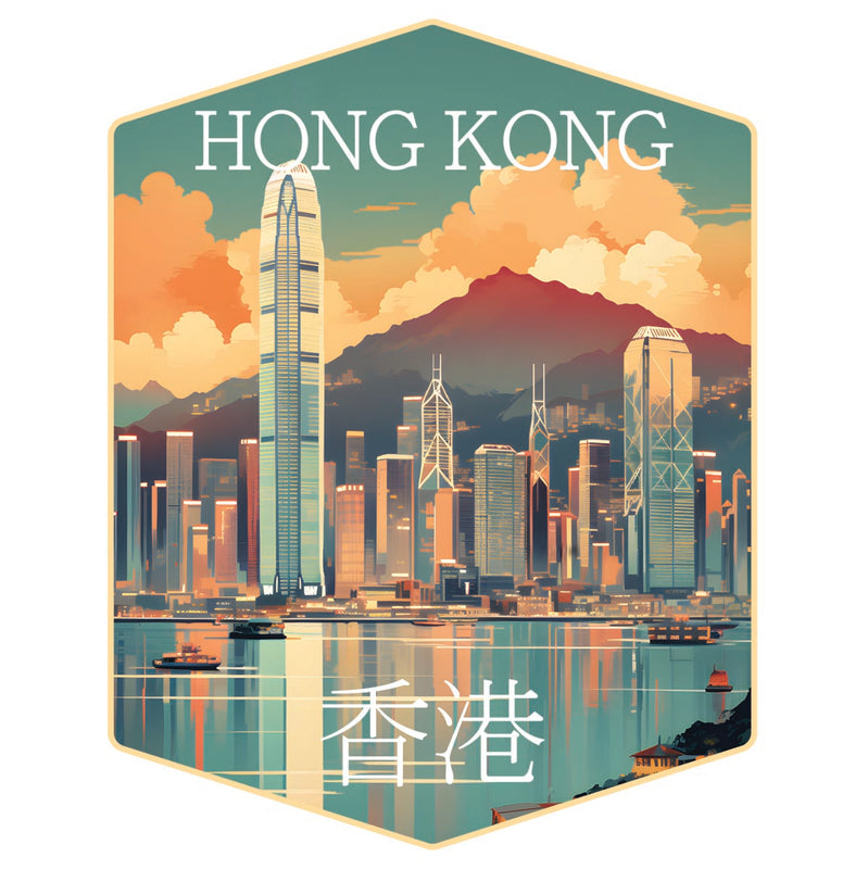 Hong Kong Souvenir Decoratve Flat Magnet or Sticker 2-Inch