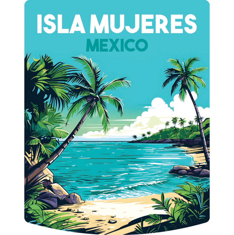 Isla Mujeres Mexico Souvenir Decoratve Flat Magnet or Sticker 2-Inch