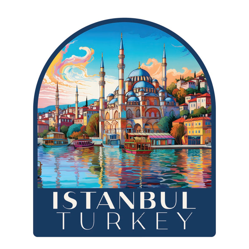 Istanbul Turkey Souvenir Decoratve Flat Magnet or Sticker 2-Inch