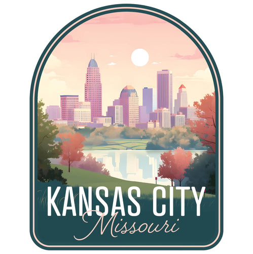 Kansas City Missouri Design B Souvenir Vinyl Decal Sticker 4-Inch