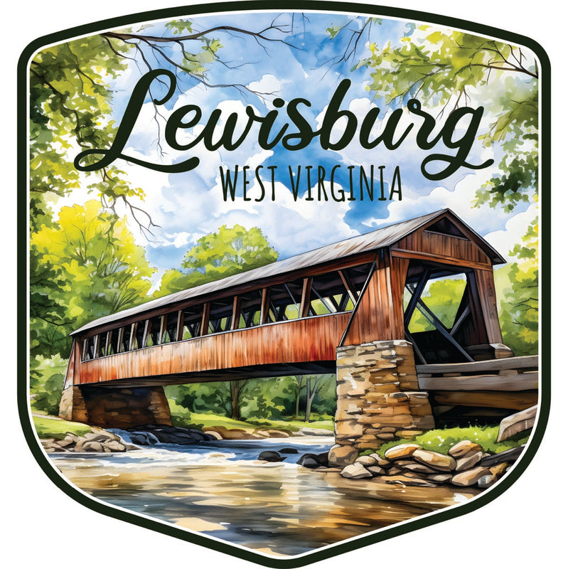 Lewisburg West Virginia Souvenir Decoratve Flat Magnet or Sticker 2-Inch