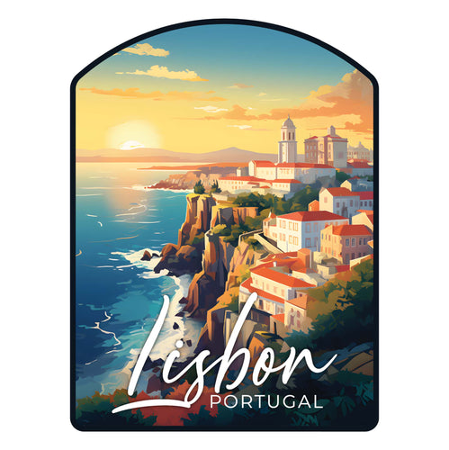 Lisbon Portugal Design B Souvenir Vinyl Decal Sticker 2-Inch