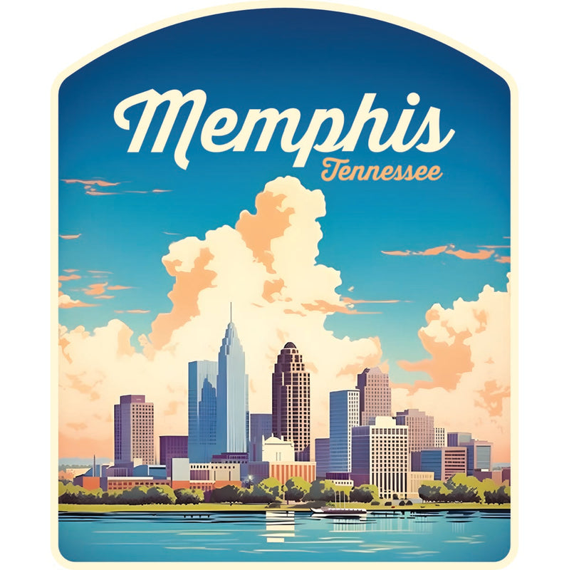 Memphis Tennessee Souvenir Decoratve Flat Magnet or Sticker 2-Inch