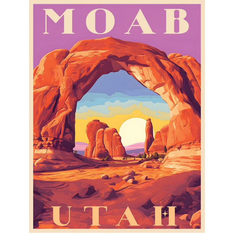 Moab Utah Souvenir Decoratve Flat Magnet or Sticker 2-Inch