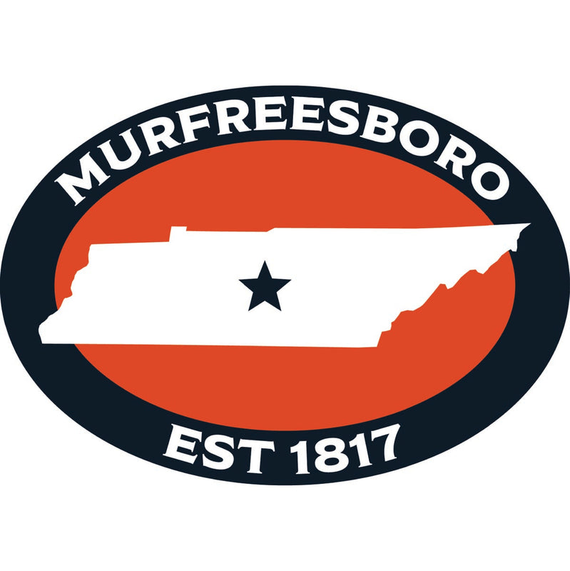 Murfreesboro Tennessee Souvenir Decoratve Flat Magnet or Sticker 2-Inch