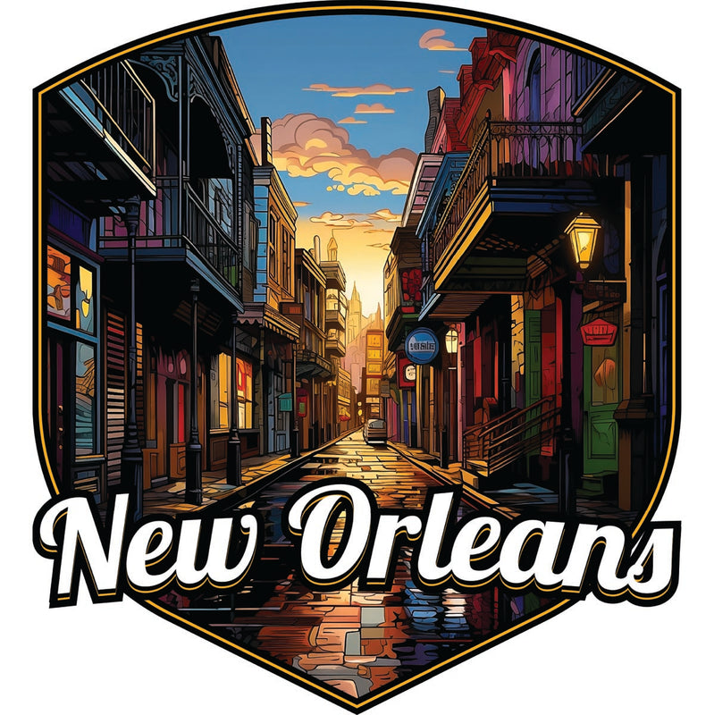 New Orleans Louisiana Souvenir Decoratve Flat Magnet or Sticker 2-Inch