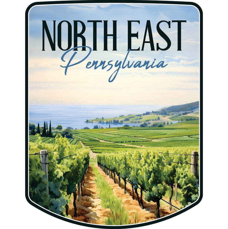 North East Pennsylvania Souvenir Decoratve Flat Magnet or Sticker 2-Inch