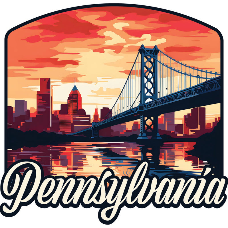Pennsylvania Souvenir Decoratve Flat Magnet or Sticker 2-Inch
