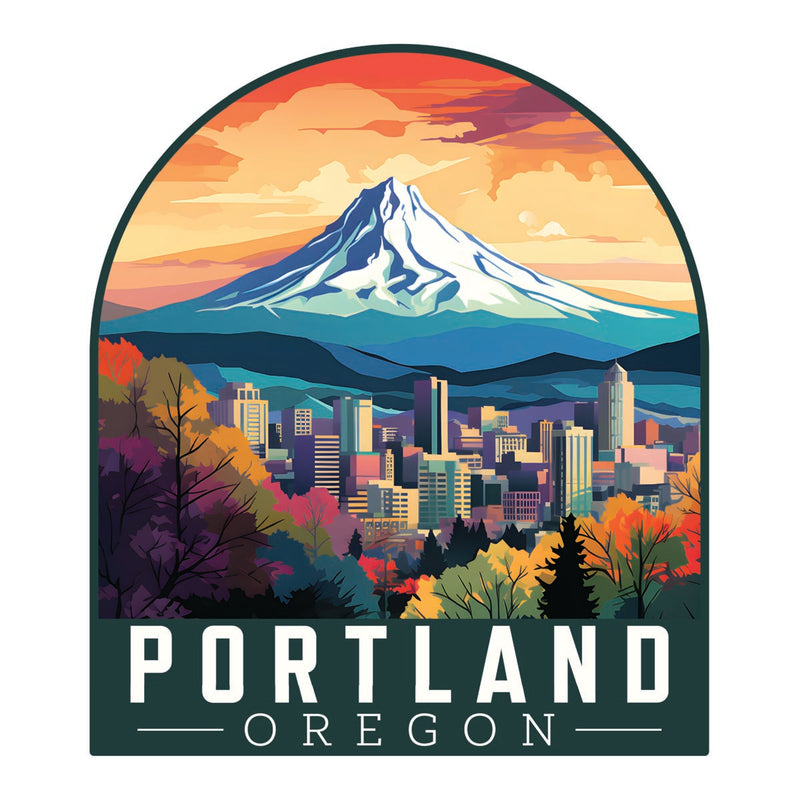 Portland Oregon Souvenir Decoratve Flat Magnet or Sticker 2-Inch