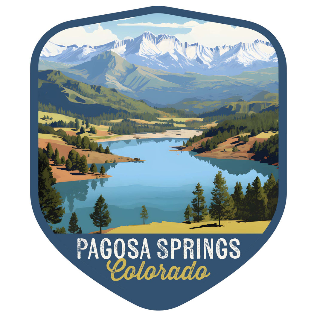 Pagosa Springs Colorado Design B Souvenir Vinyl Decal Sticker 6-Inch