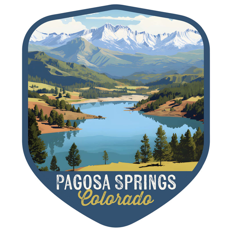 Pagosa Springs Colorado Design B Souvenir Vinyl Decal Sticker 6-Inch