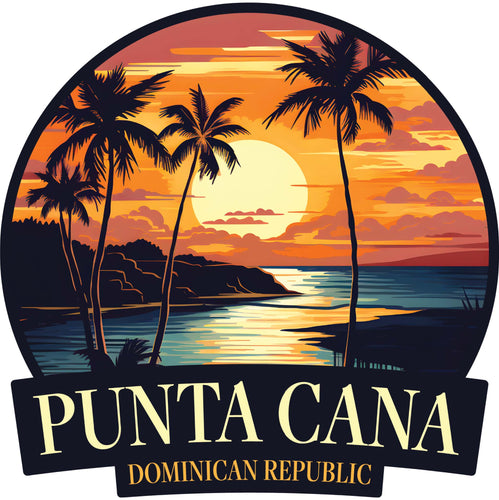 Punta Cana Dominican Republic Design E Souvenir Vinyl Decal Sticker 2-Inch