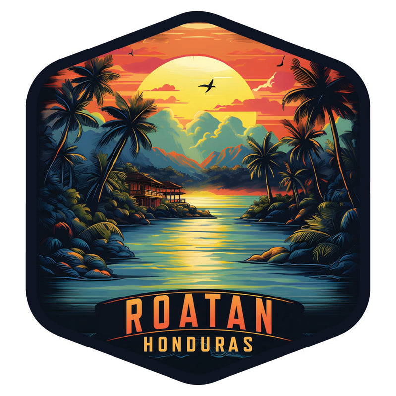 Roatan Honduras Souvenir Decoratve Flat Magnet or Sticker 2-Inch