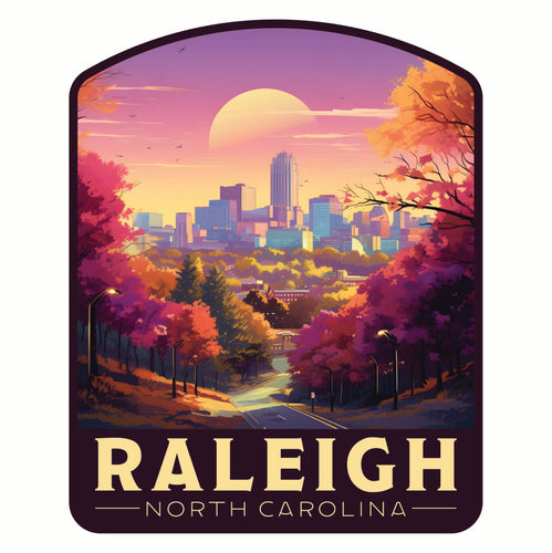 Raleigh North Carolina City of Oaks Design Souvenir Vinyl Decal Sticker 2-Inch