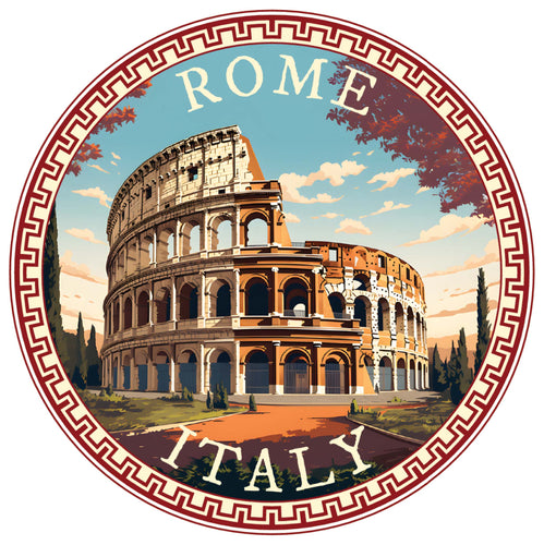 Rome Italy Design D Souvenir Vinyl Decal Sticker 4-Inch