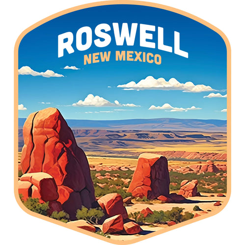 Rowell New Mexico Design B Souvenir Vinyl Decal Sticker 4-Inch