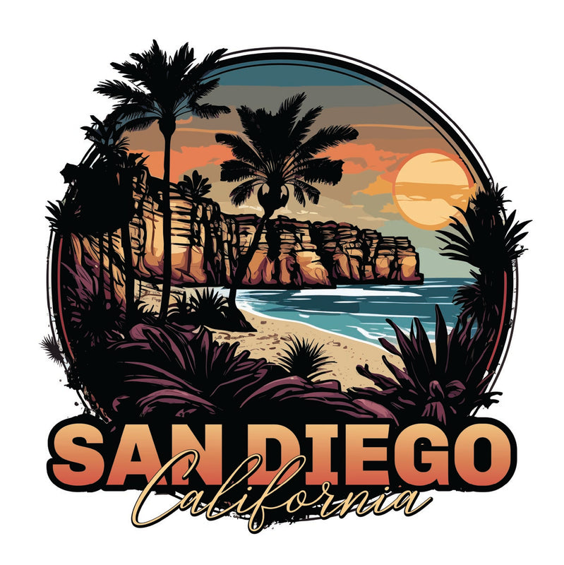 San Diego California Souvenir Decoratve Flat Magnet or Sticker 2-Inch