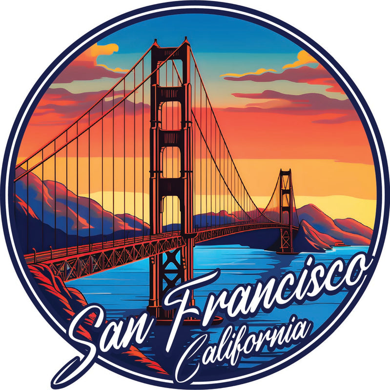 San Francisco California Souvenir Decoratve Flat Magnet or Sticker 2-Inch