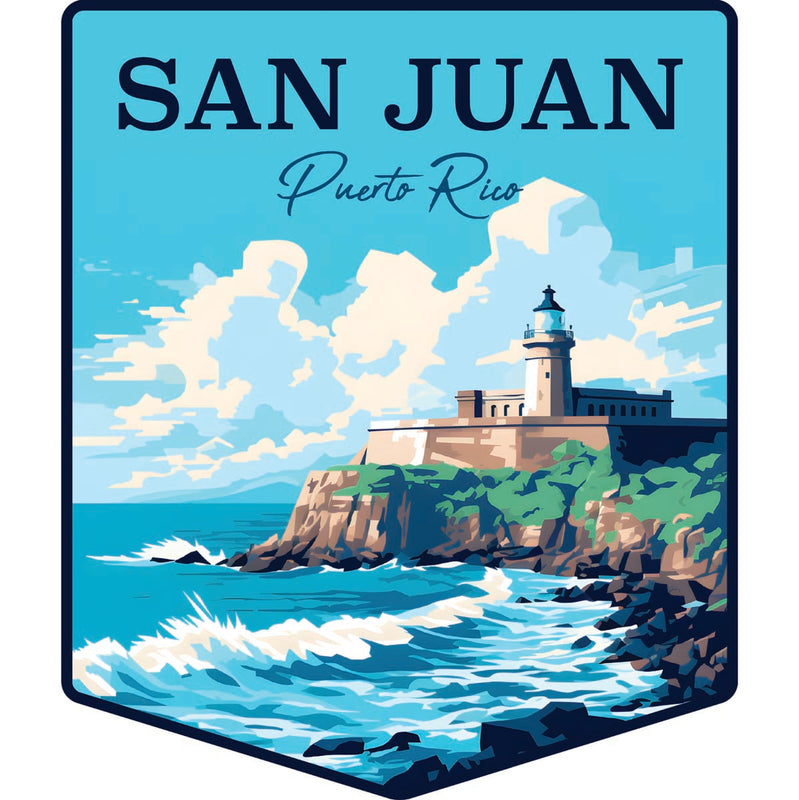 San Juan Puerto Rico Souvenir Decoratve Flat Magnet or Sticker 2-Inch