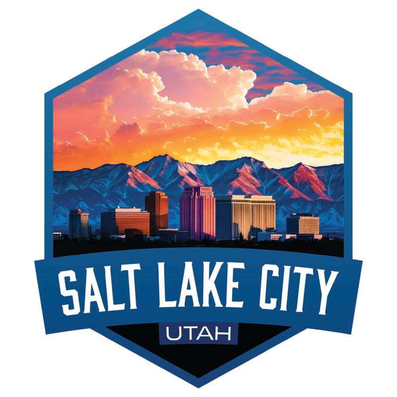 Salt Lake City Utah Souvenir Decoratve Flat Magnet or Sticker 2-Inch
