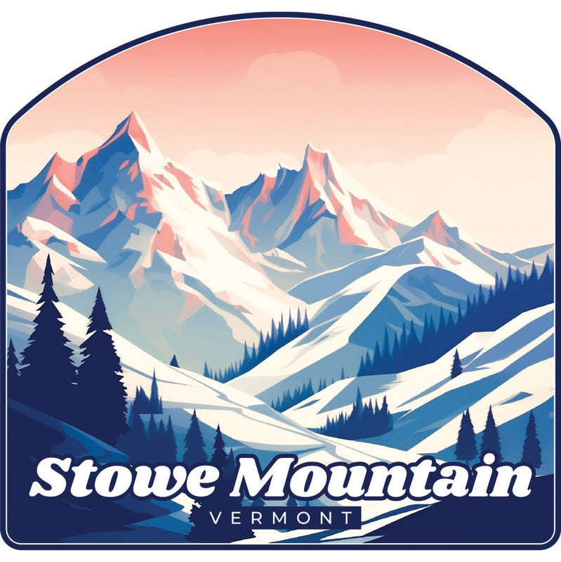 Stowe Mountain Vermont Souvenir Decoratve Flat Magnet or Sticker 2-Inch
