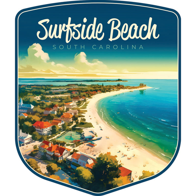Surfside Beach South Carolina Souvenir Decoratve Flat Magnet or Sticker 2-Inch