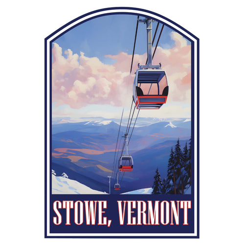 Stowe Mountain Vermont Design B Souvenir Vinyl Decal Sticker 6-Inch