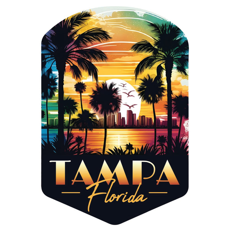 Tampa Florida Souvenir Decoratve Flat Magnet or Sticker 2-Inch