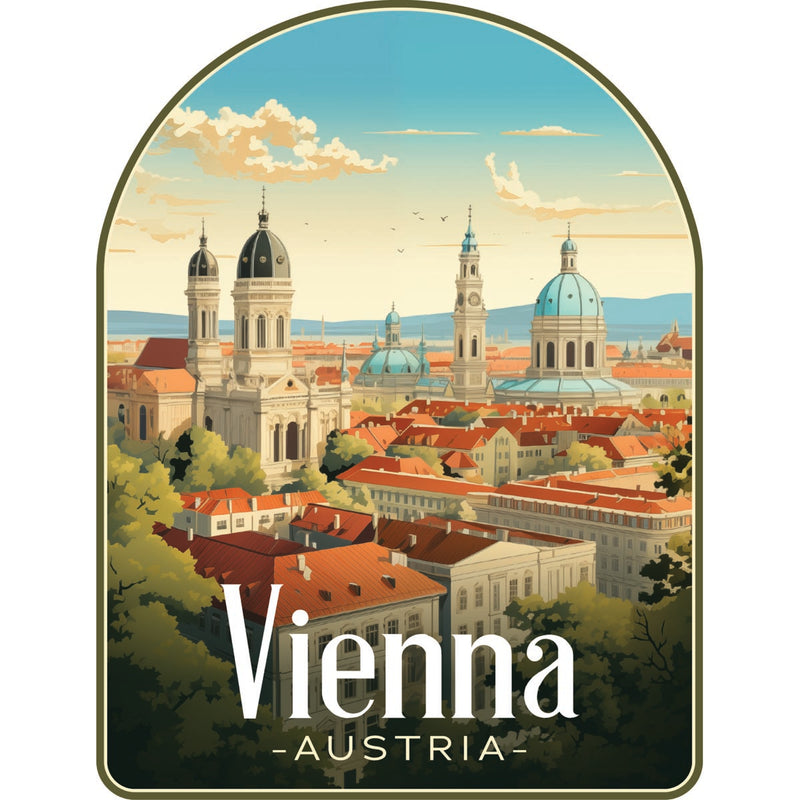 Vienna Austria Souvenir Decoratve Flat Magnet or Sticker 2-Inch