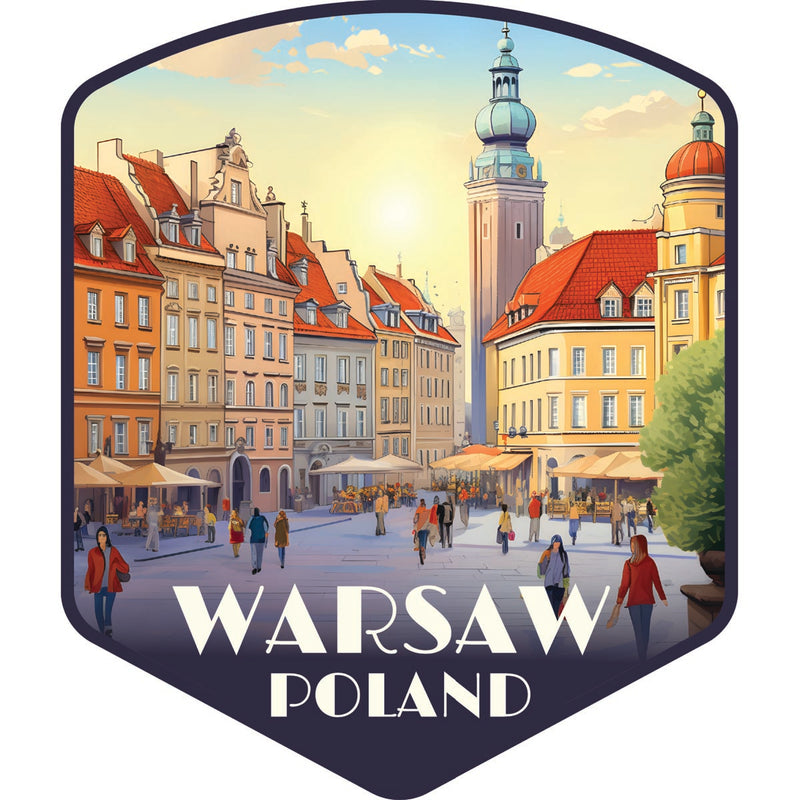Warsaw Poland Souvenir Decoratve Flat Magnet or Sticker 2-Inch
