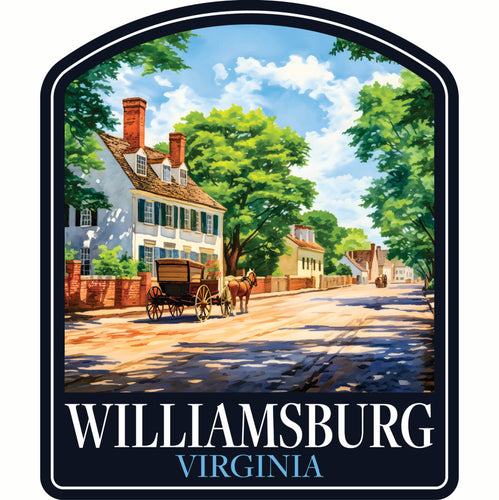 Williamsburg Virginia Colonial Street Design Souvenir Vinyl Decal Sticker 2-Inch