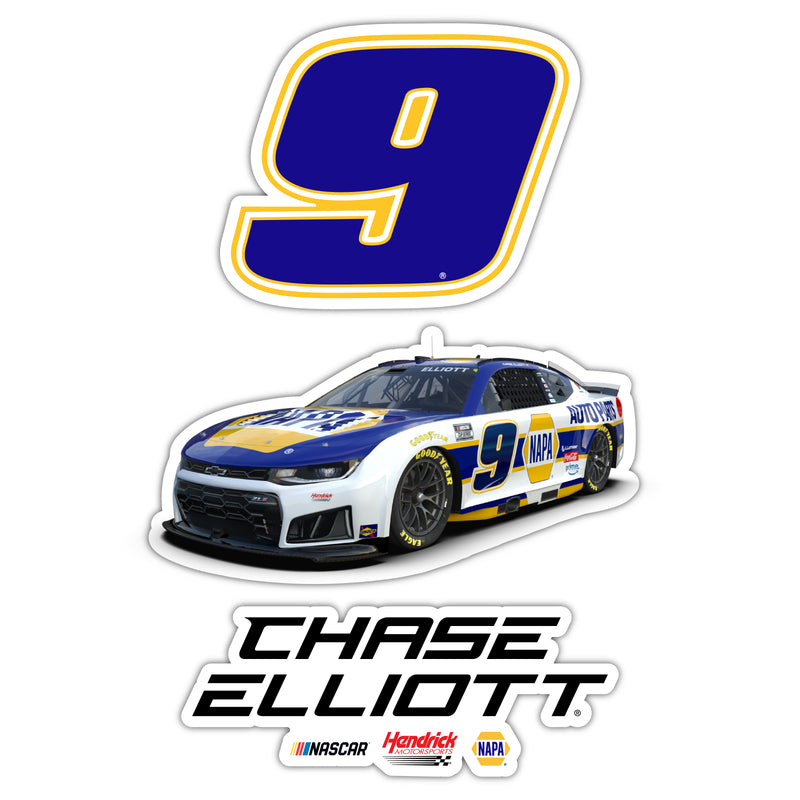 Chase Elliott - NAPA#9 Nascar Decor Magnet/Sticker 3-Pack (4" Each)