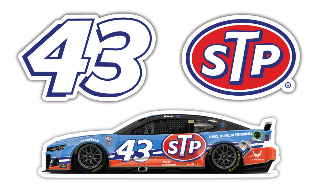 #43 Erik Jones STP 3 Pack Laser Cut Decal