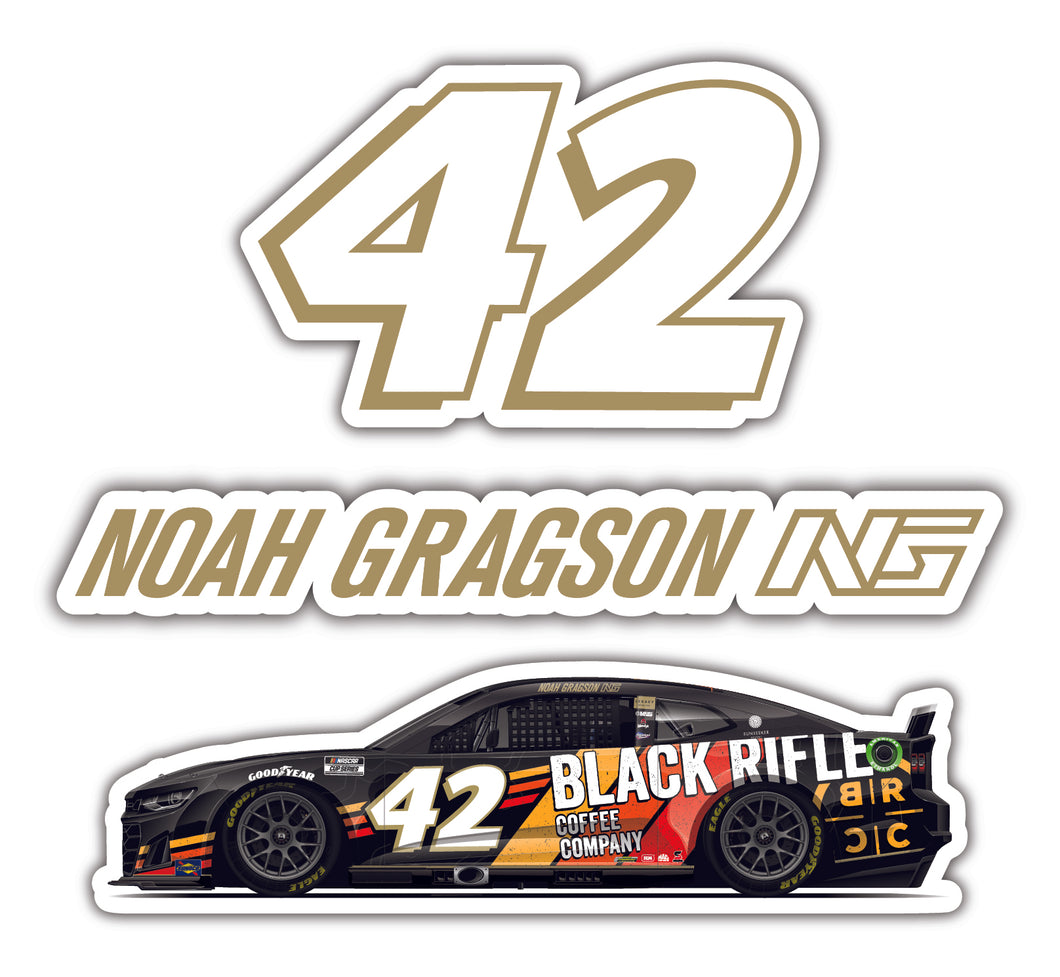#42 Noah Gragson BRCC  3 Pack Laser Cut Decal
