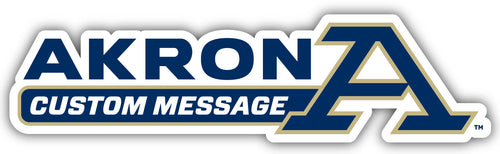 Akron Zips 4-Inch Wide Customizable Vinyl Decal Sticker Officially Licensed Collegiate Product 