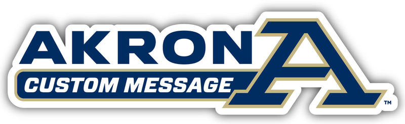 Akron Zips 4-Inch Wide Customizable Vinyl Decal Sticker Officially Licensed Collegiate Product 