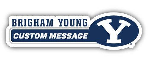 Brigham Young Cougars 4-Inch Wide Customizable Vinyl Decal Sticker Officially Licensed Collegiate Product 