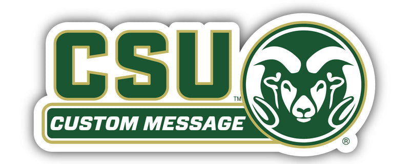 Colorado State Rams 4-Inch Wide Customizable Vinyl Decal Sticker Officially Licensed Collegiate Product 