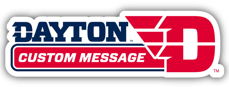 Dayton Flyers 4-Inch Wide Customizable Vinyl Decal Sticker Officially Licensed Collegiate Product 