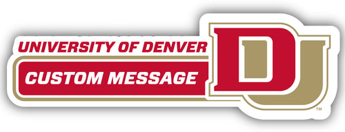 University of Denver Pioneers 4-Inch Wide Customizable Vinyl Decal Sticker Officially Licensed Collegiate Product 