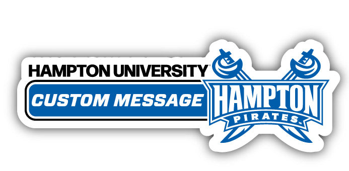 Hampton University Customizable 4-Inch Wide Magnet/Sticker – Officially Licensed Sticker