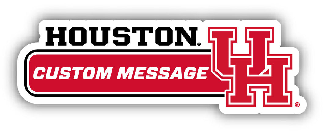 University of Houston 4-Inch Wide Customizable Vinyl Decal Sticker Officially Licensed Collegiate Product 