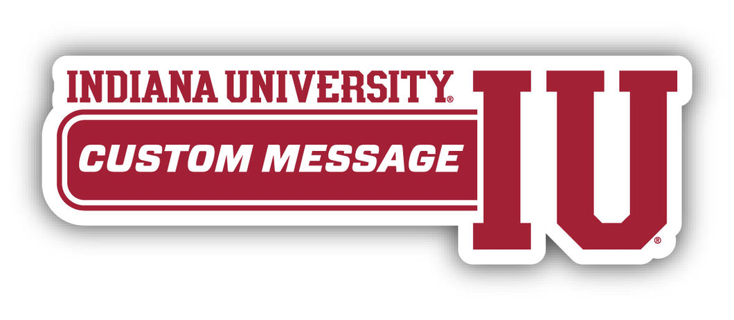 Indiana Hoosiers 4-Inch Wide Customizable Vinyl Decal Sticker Officially Licensed Collegiate Product 