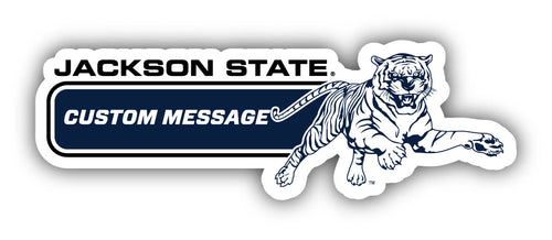 Jackson State University 4-Inch Wide Customizable Vinyl Decal Sticker Officially Licensed Collegiate Product 