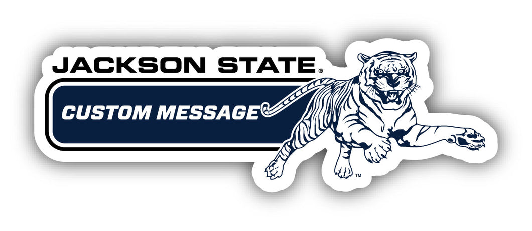 Jackson State University 4-Inch Wide Customizable Vinyl Decal Sticker Officially Licensed Collegiate Product 