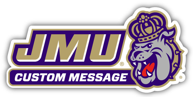 James Madison Dukes Customizable 4-Inch Wide Magnet/Sticker – Officially Licensed Sticker