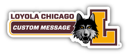 Loyola University Ramblers 4-Inch Wide Customizable Vinyl Decal Sticker Officially Licensed Collegiate Product 
