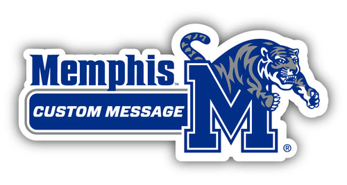 Memphis Tigers 4-Inch Wide Customizable Vinyl Decal Sticker Officially Licensed Collegiate Product 